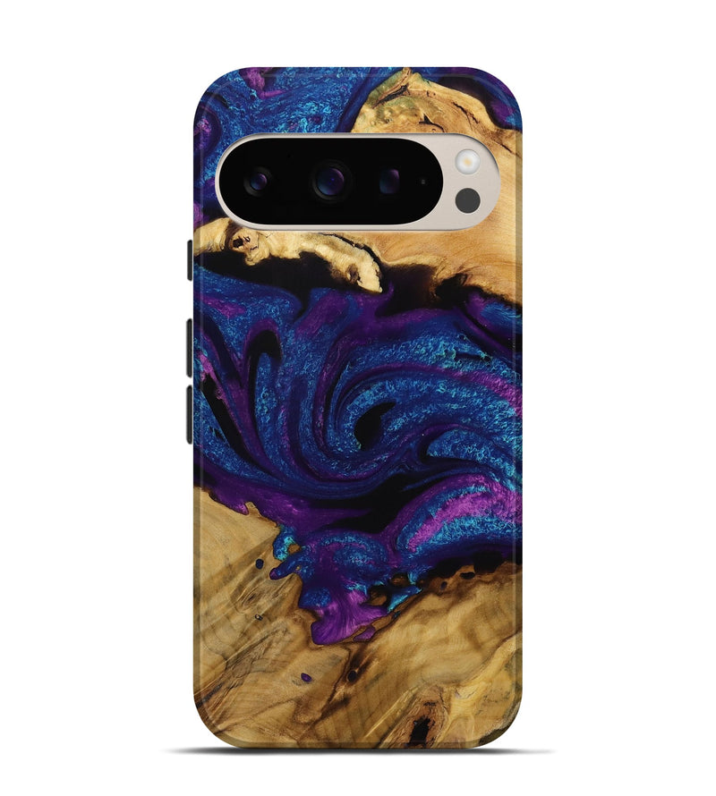 Pixel 9 Wood Live Edge Phone Case - Cicily (Purple, 731677)