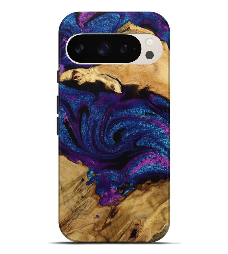 Pixel 9 Pro XL Wood Live Edge Phone Case - Cicily (Purple, 731677)