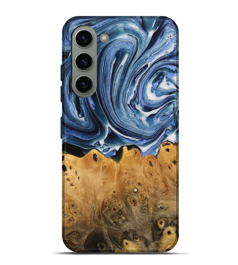 Galaxy S23 Plus Wood Live Edge Phone Case - Teji (Blue, 731680)