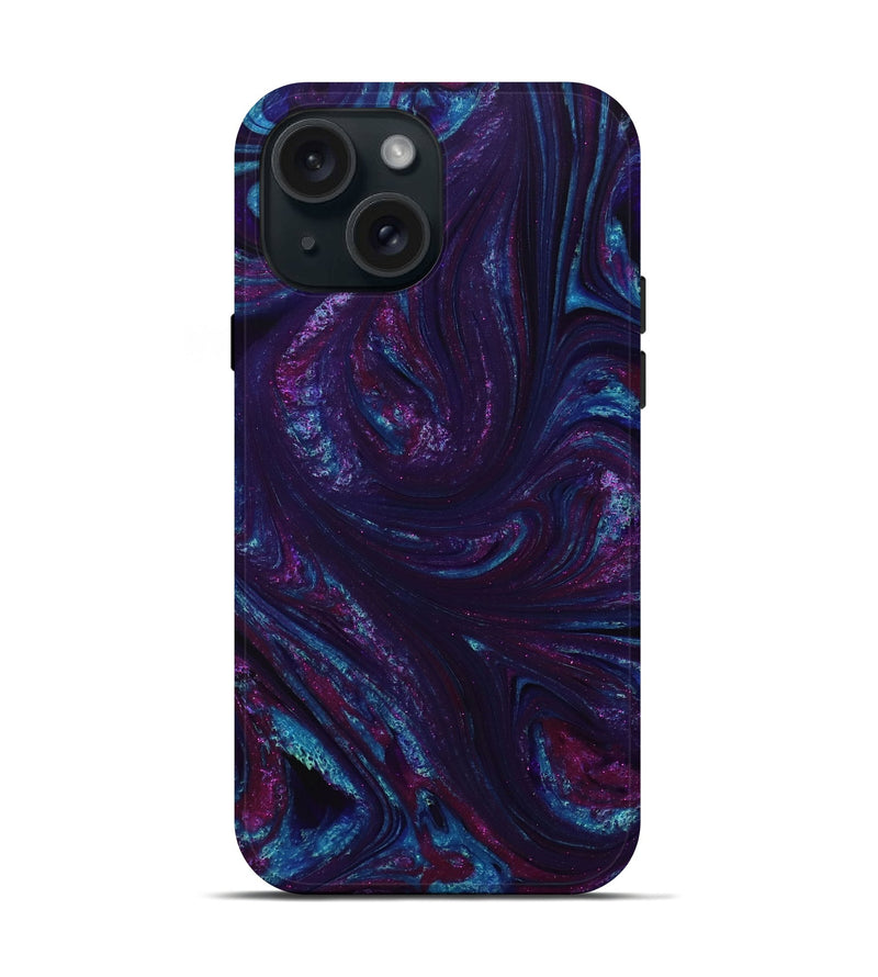 iPhone 15 ResinArt Live Edge Phone Case - Eolande (Purple, 731684)