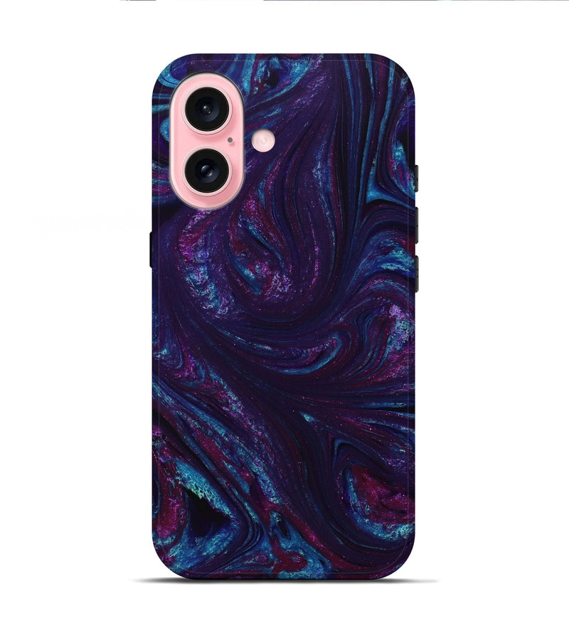 iPhone 16 ResinArt Live Edge Phone Case - Eolande (Purple, 731684)