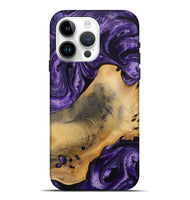 iPhone 15 Pro Max Wood Live Edge Phone Case - Yaritza (Purple, 731688)