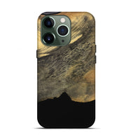 iPhone 13 Pro Wood Live Edge Phone Case - Ivey (Pure Black, 731690)