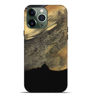 iPhone 13 Pro Max Wood Live Edge Phone Case - Ivey (Pure Black, 731690)