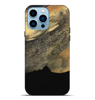 iPhone 14 Pro Max Wood Live Edge Phone Case - Ivey (Pure Black, 731690)