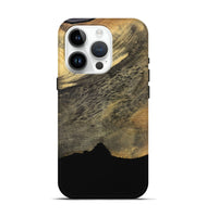 iPhone 15 Pro Wood Live Edge Phone Case - Ivey (Pure Black, 731690)