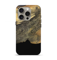 iPhone 16 Pro Wood Live Edge Phone Case - Ivey (Pure Black, 731690)