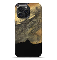 iPhone 16 Pro Max Wood Live Edge Phone Case - Ivey (Pure Black, 731690)