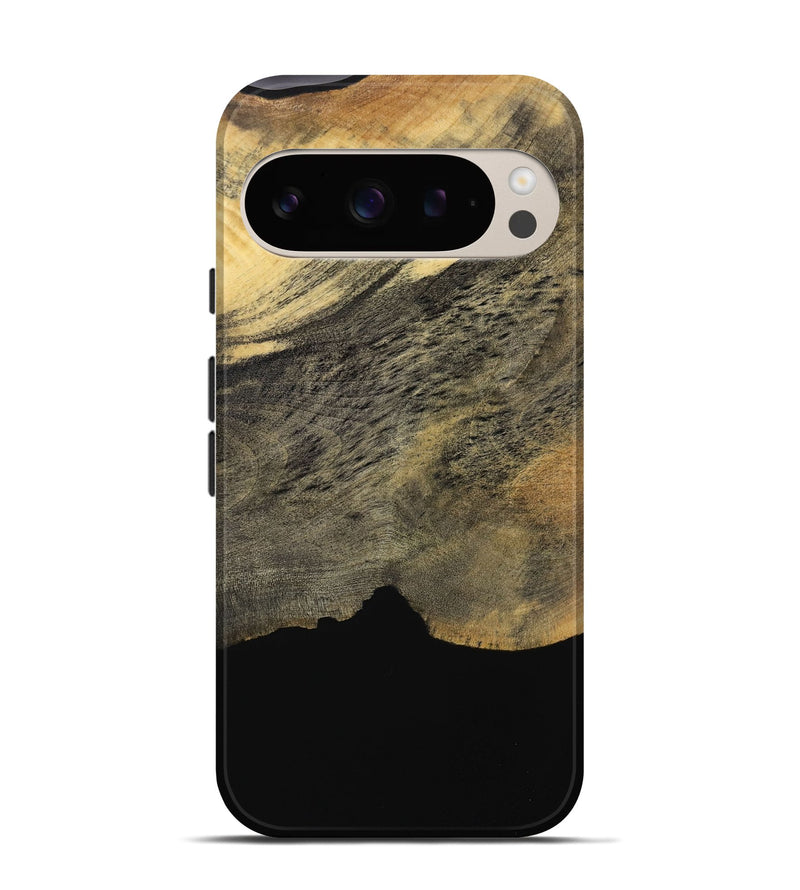 Pixel 9 Wood Live Edge Phone Case - Ivey (Pure Black, 731690)