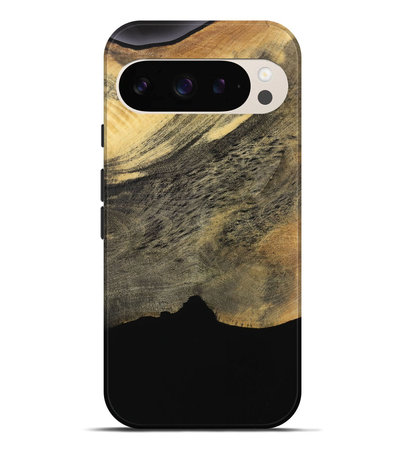 Pixel 9 Pro XL Wood Live Edge Phone Case - Ivey (Pure Black, 731690)