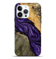 iPhone 15 Pro Max Wood Live Edge Phone Case - Addie (Purple, 731693)