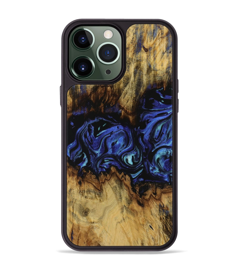 iPhone 13 Pro Max Wood Phone Case - Gage (Blue, 731698)