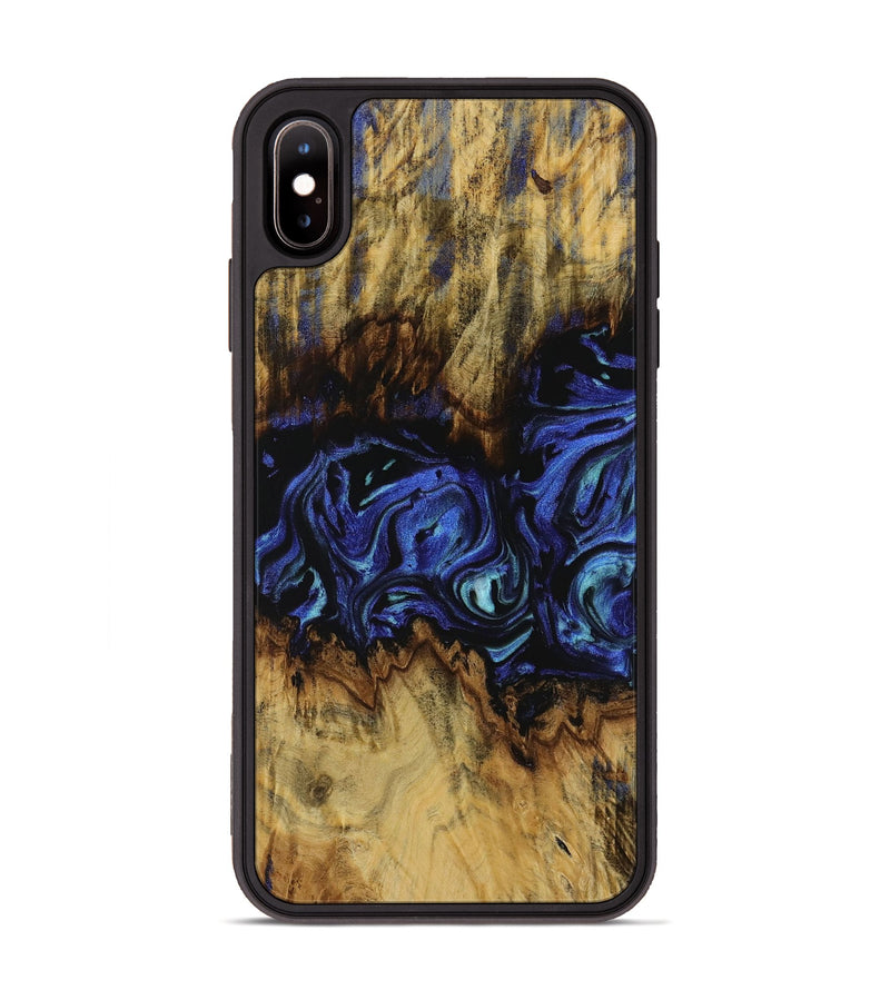 iPhone Xs Max Wood Phone Case - Gage (Blue, 731698)