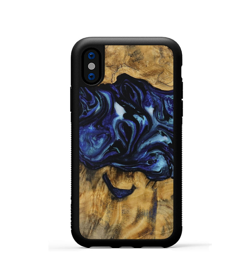 iPhone Xs Wood Phone Case - Jeannie (Blue, 731719)