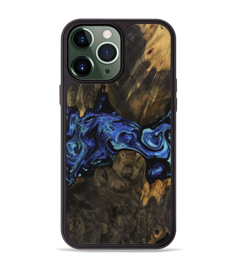 iPhone 13 Pro Max Wood Phone Case - Mack (Blue, 731723)