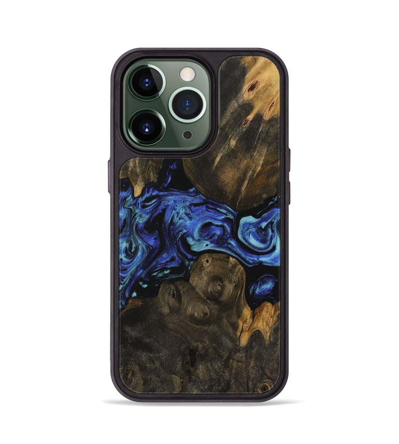 iPhone 13 Pro Wood Phone Case - Mack (Blue, 731723)