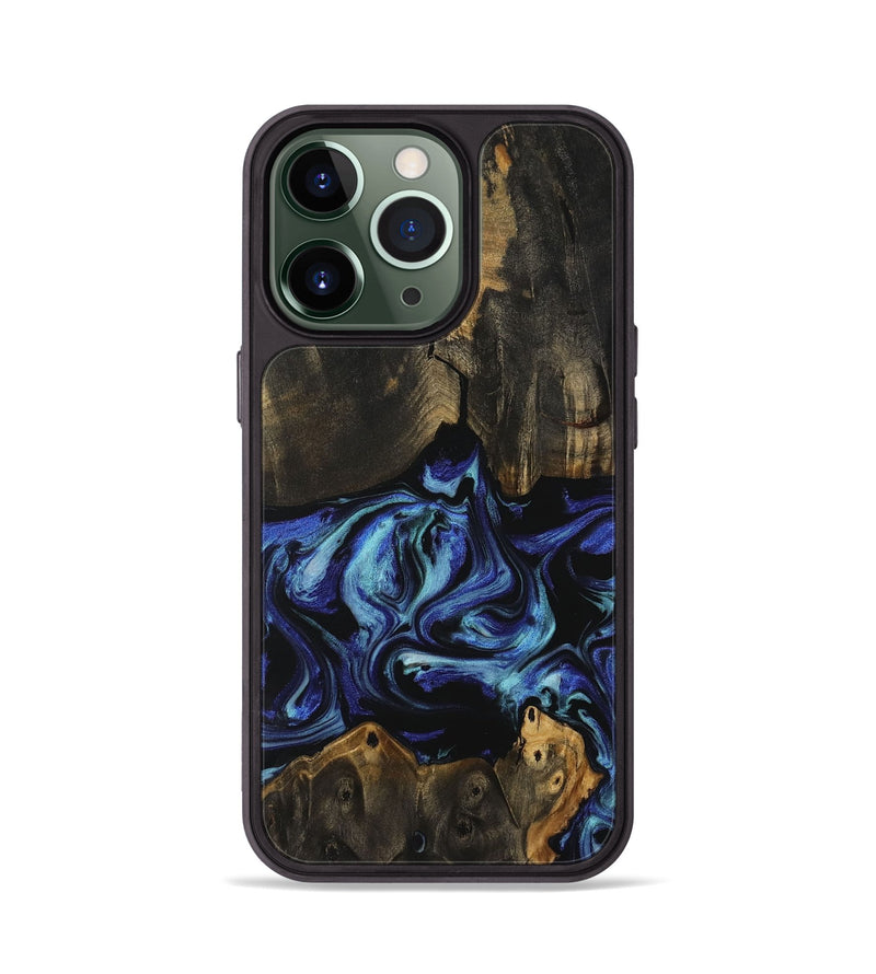 iPhone 13 Pro Wood Phone Case - Coralyn (Blue, 731726)