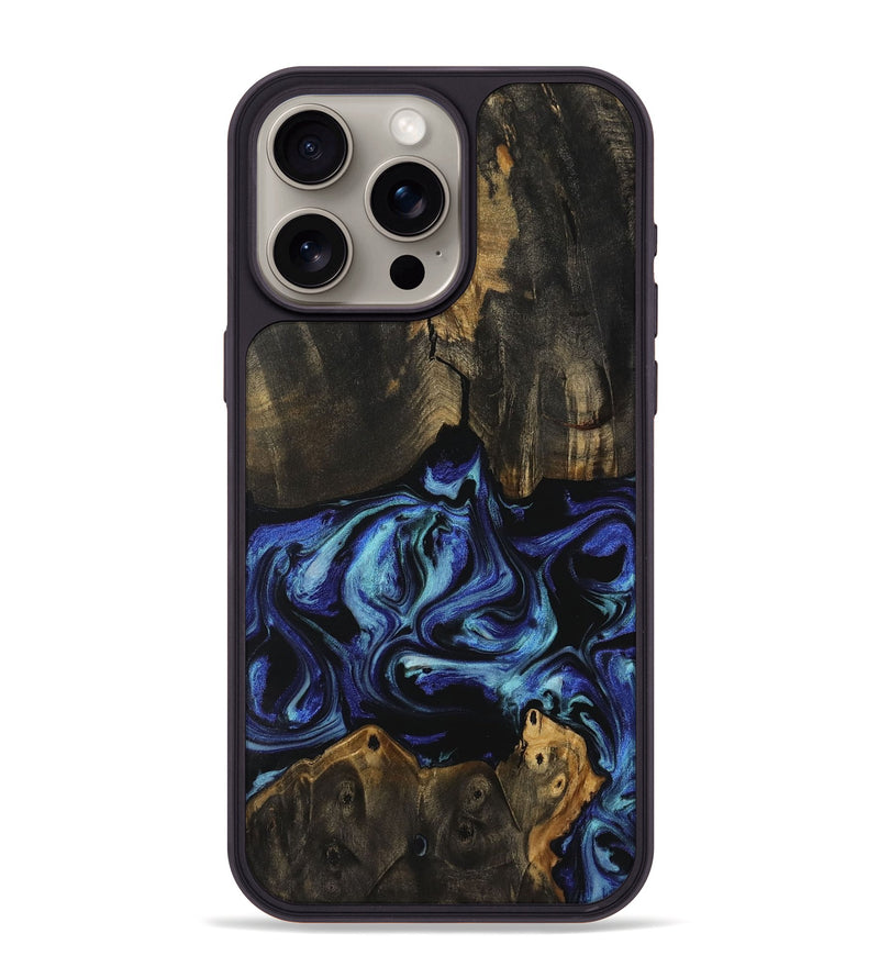 iPhone 15 Pro Max Wood Phone Case - Coralyn (Blue, 731726)