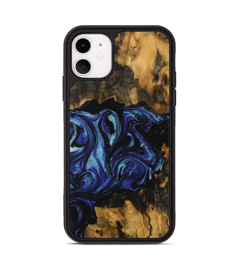 iPhone 11 Wood Phone Case - Carine (Blue, 731729)