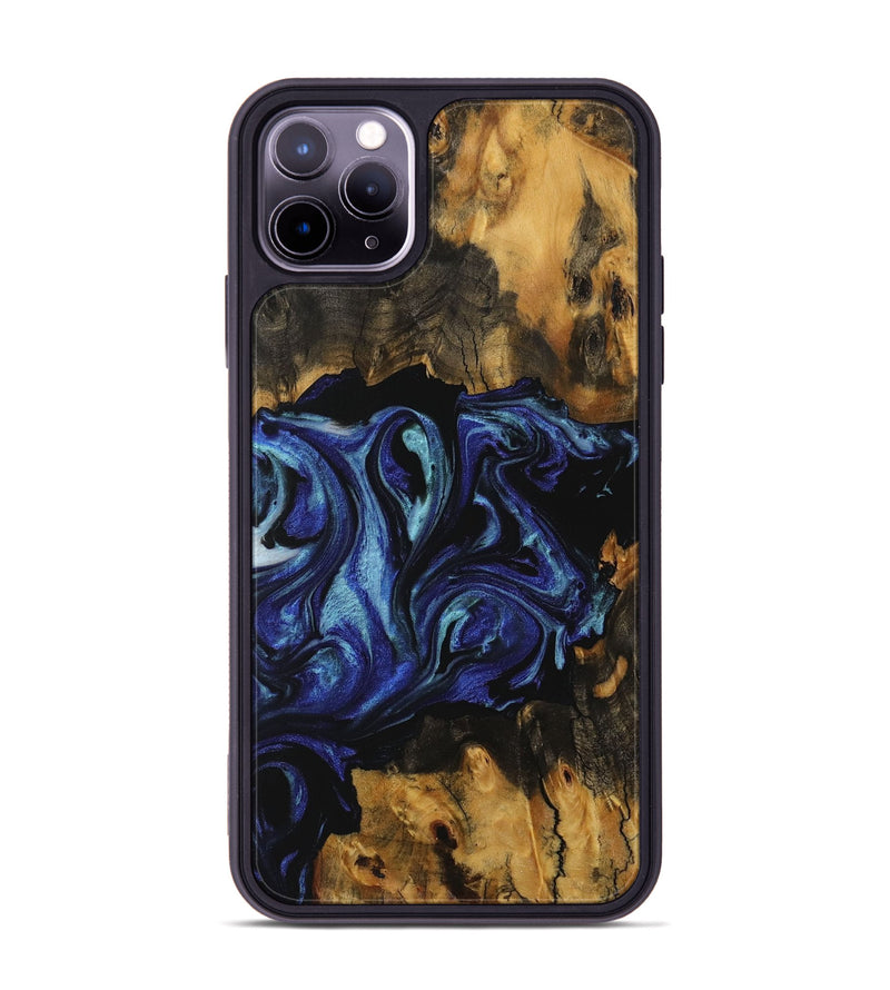 iPhone 11 Pro Max Wood Phone Case - Carine (Blue, 731729)