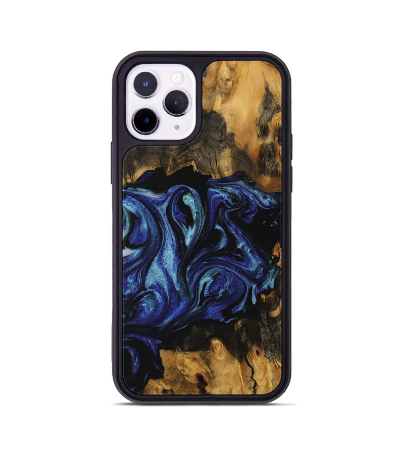 iPhone 11 Pro Wood Phone Case - Carine (Blue, 731729)