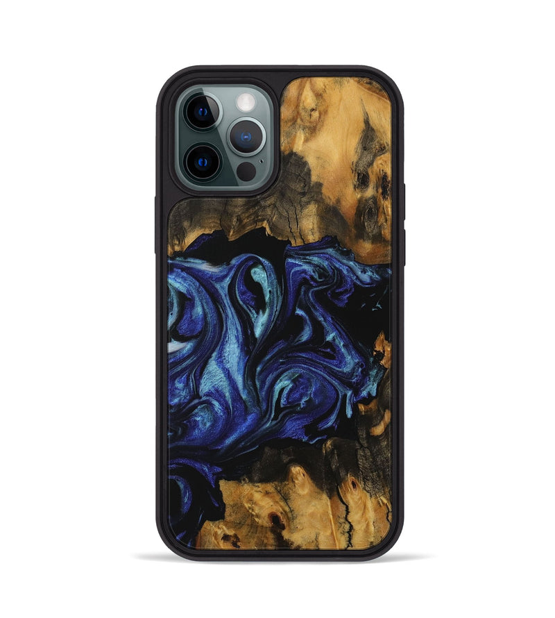 iPhone 12 Pro Wood Phone Case - Carine (Blue, 731729)