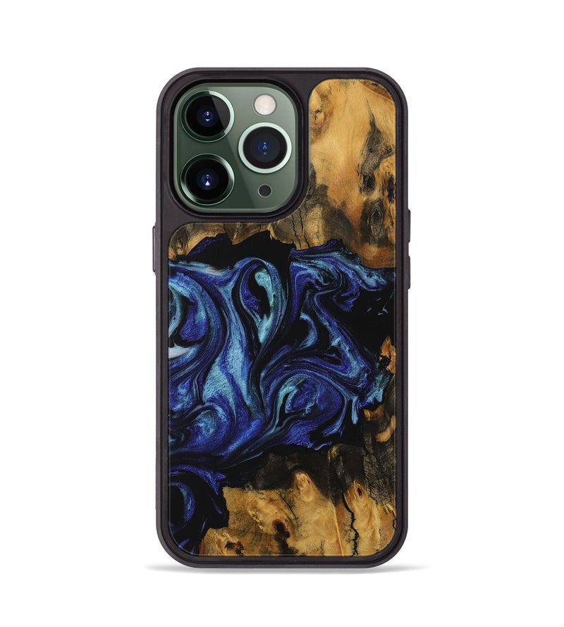 iPhone 13 Pro Wood Phone Case - Carine (Blue, 731729)