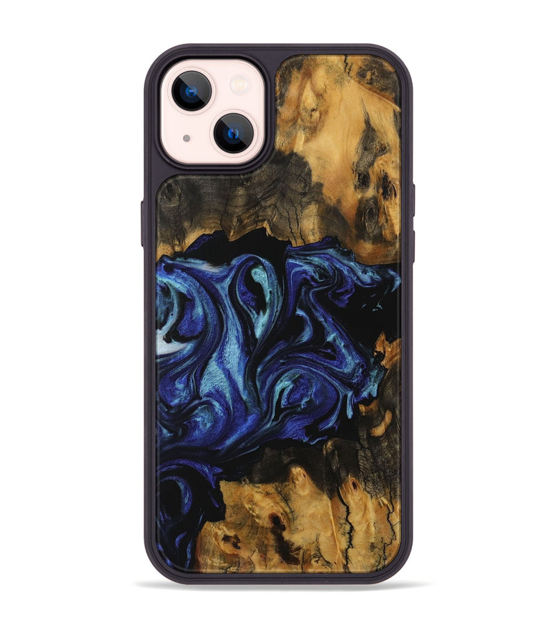 iPhone 14 Plus Wood Phone Case - Carine (Blue, 731729)