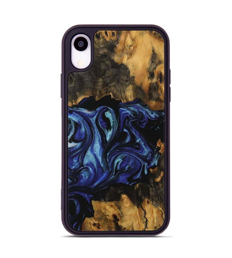 iPhone Xr Wood Phone Case - Carine (Blue, 731729)