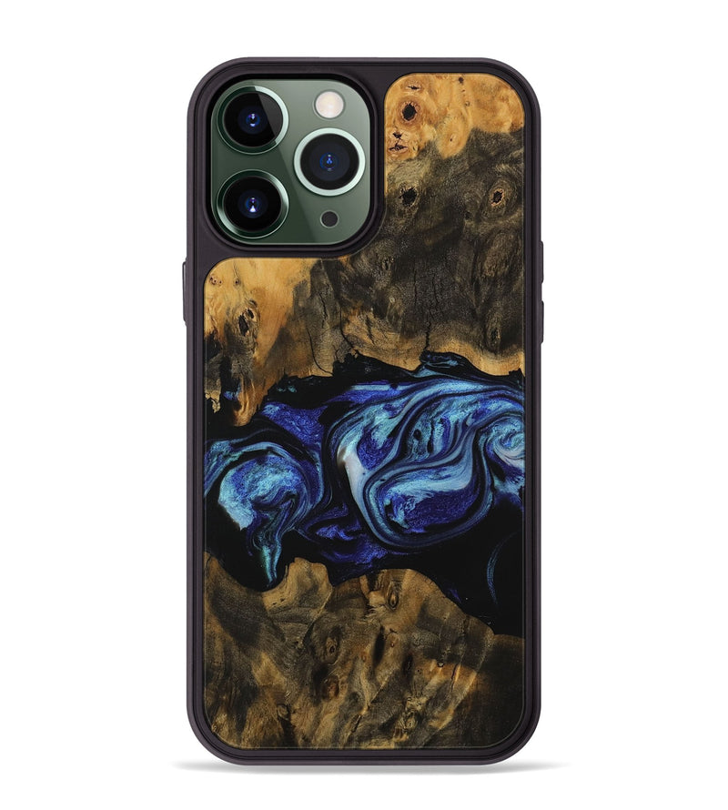 iPhone 13 Pro Max Wood Phone Case - Lynea (Blue, 731733)