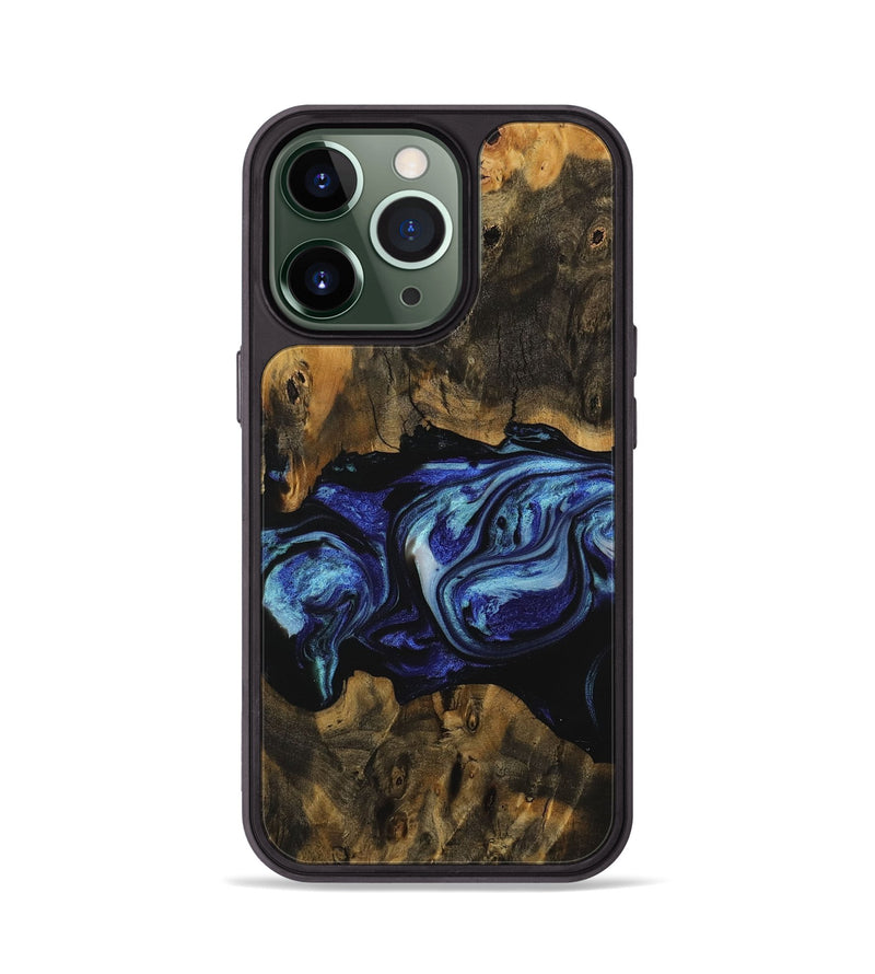 iPhone 13 Pro Wood Phone Case - Lynea (Blue, 731733)