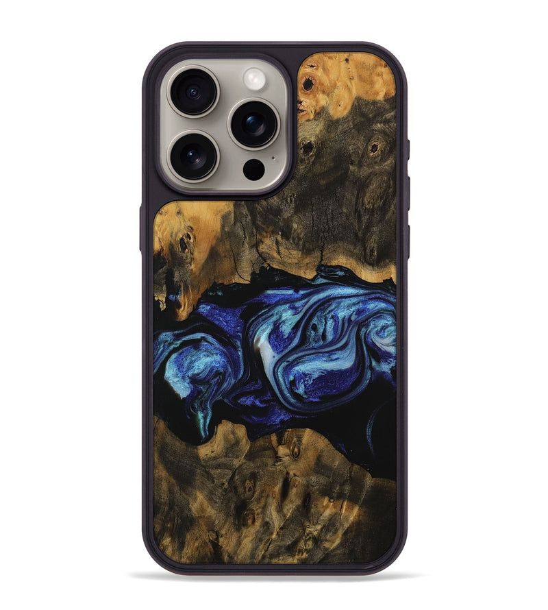 iPhone 15 Pro Max Wood Phone Case - Lynea (Blue, 731733)