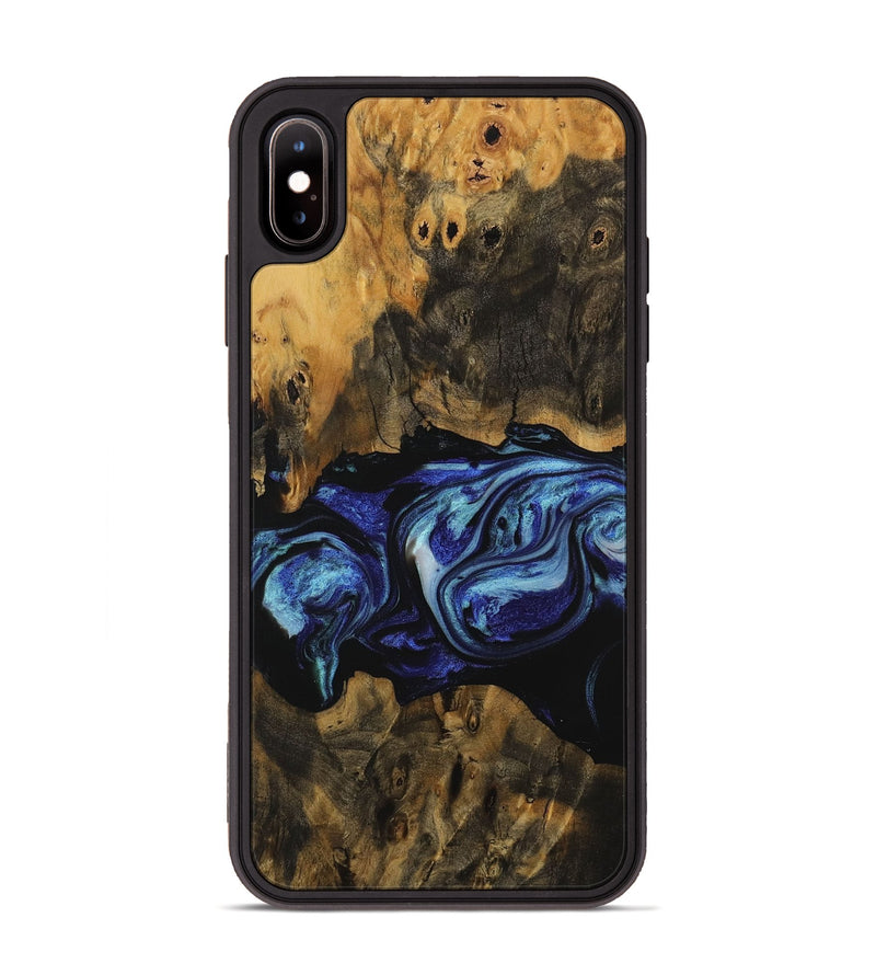 iPhone Xs Max Wood Phone Case - Lynea (Blue, 731733)