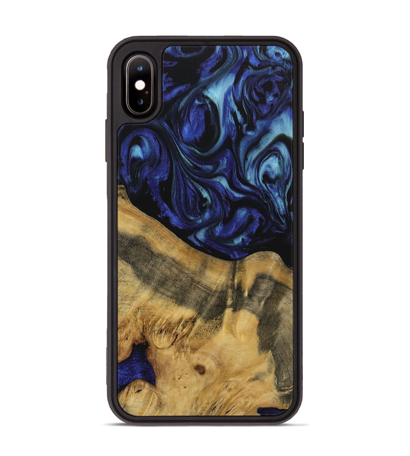 iPhone Xs Max Wood Phone Case - Nikki (Blue, 731736)