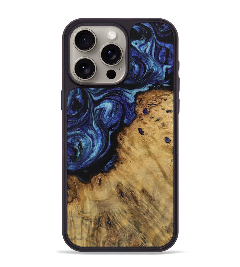 iPhone 15 Pro Max Wood Phone Case - Winton (Blue, 731739)