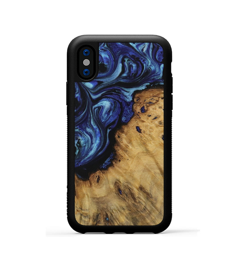 iPhone Xs Wood Phone Case - Winton (Blue, 731739)