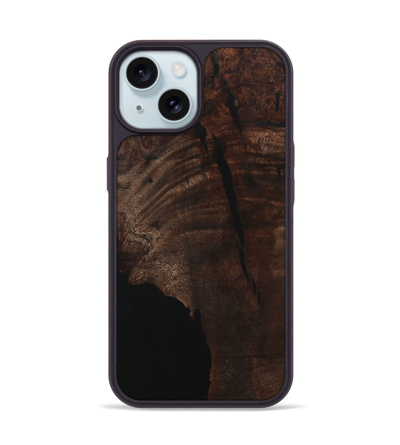 iPhone 15 Wood Phone Case - Bronson (Wood Burl, 731743)