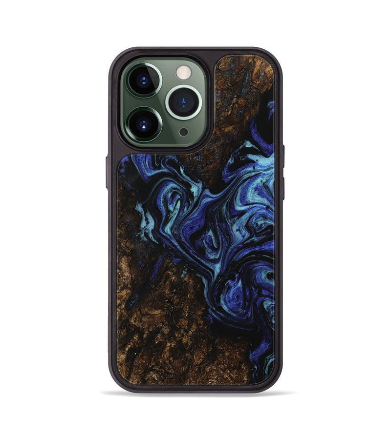 iPhone 13 Pro Wood Phone Case - Marta (Blue, 731744)