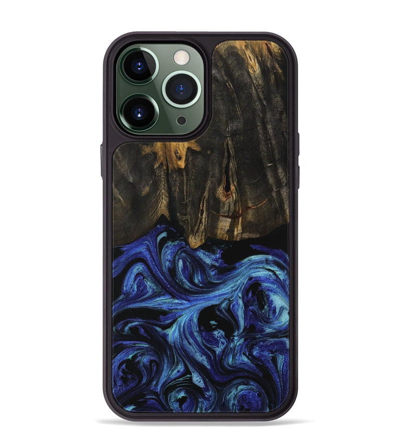 iPhone 13 Pro Max Wood Phone Case - Sohail (Blue, 731745)