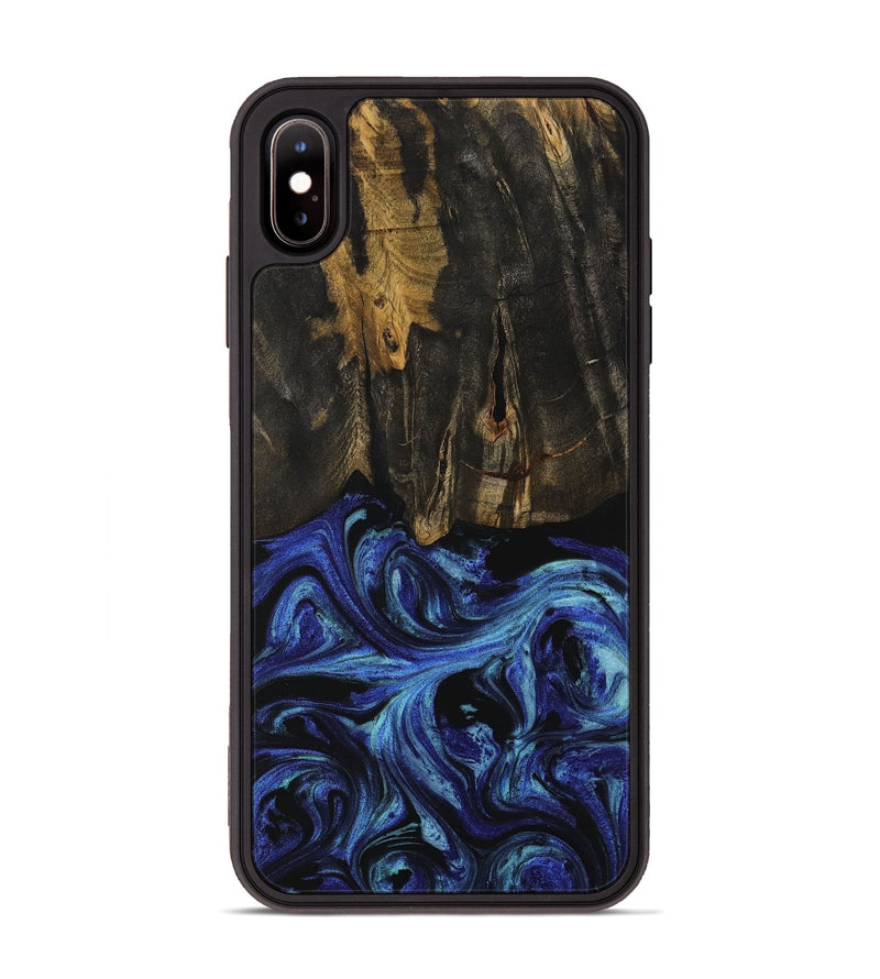 iPhone Xs Max Wood Phone Case - Sohail (Blue, 731745)