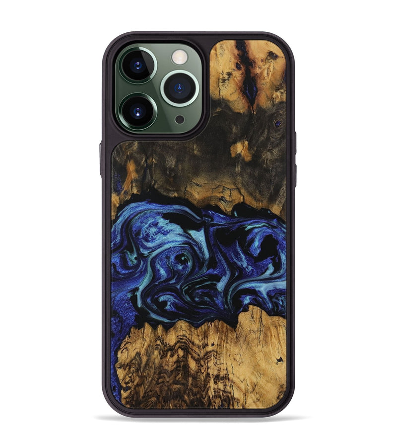 iPhone 13 Pro Max Wood Phone Case - Estill (Blue, 731748)