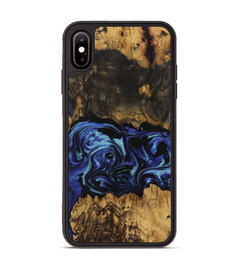 iPhone Xs Max Wood Phone Case - Estill (Blue, 731748)