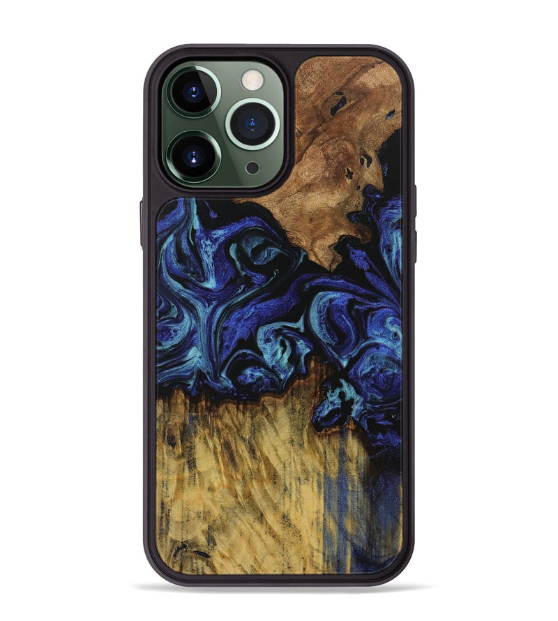 iPhone 13 Pro Max Wood Phone Case - Ewald (Blue, 731749)