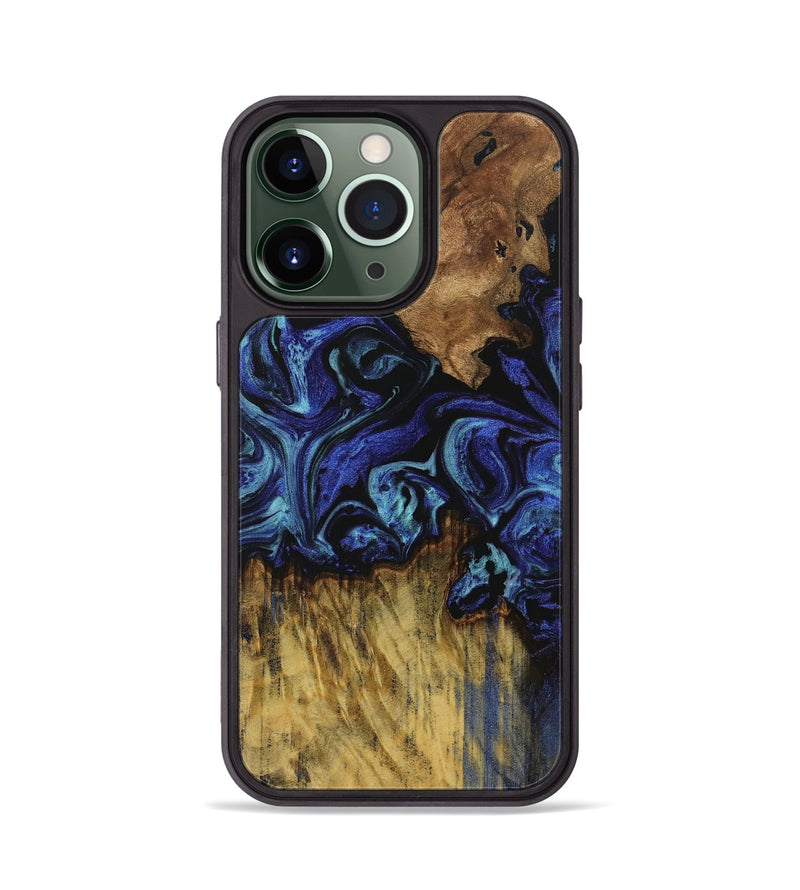 iPhone 13 Pro Wood Phone Case - Ewald (Blue, 731749)