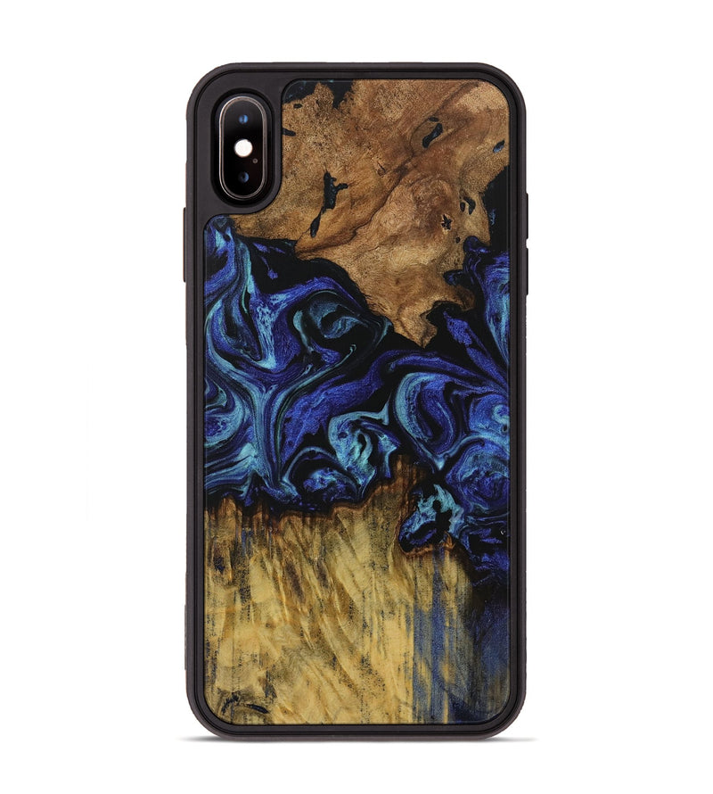 iPhone Xs Max Wood Phone Case - Ewald (Blue, 731749)