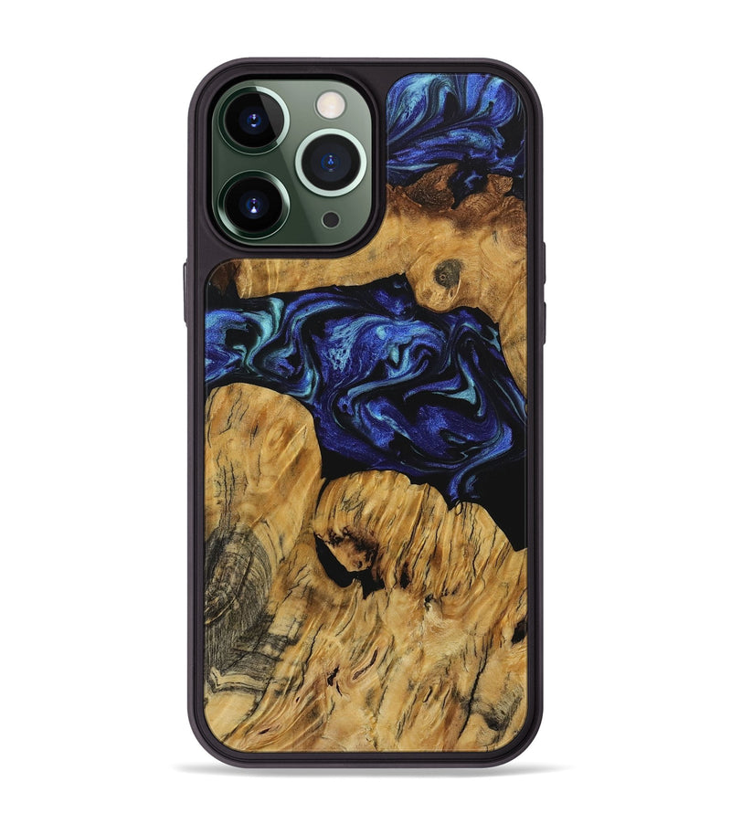 iPhone 13 Pro Max Wood Phone Case - Lonnie (Blue, 731750)