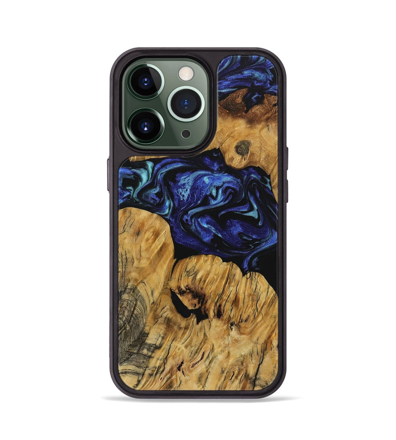 iPhone 13 Pro Wood Phone Case - Lonnie (Blue, 731750)