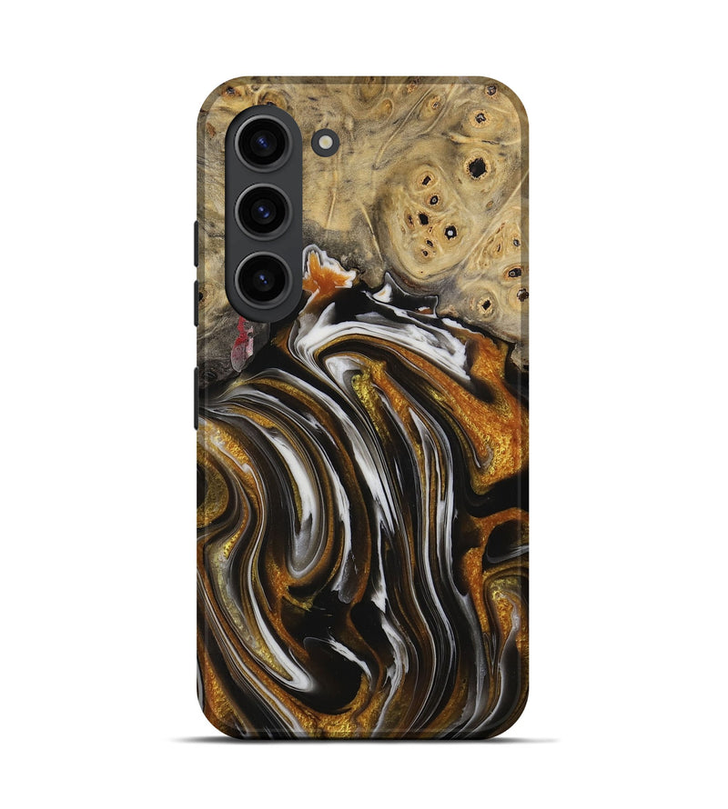 Galaxy S23 Wood Live Edge Phone Case - Cami (Black & White, 731757)