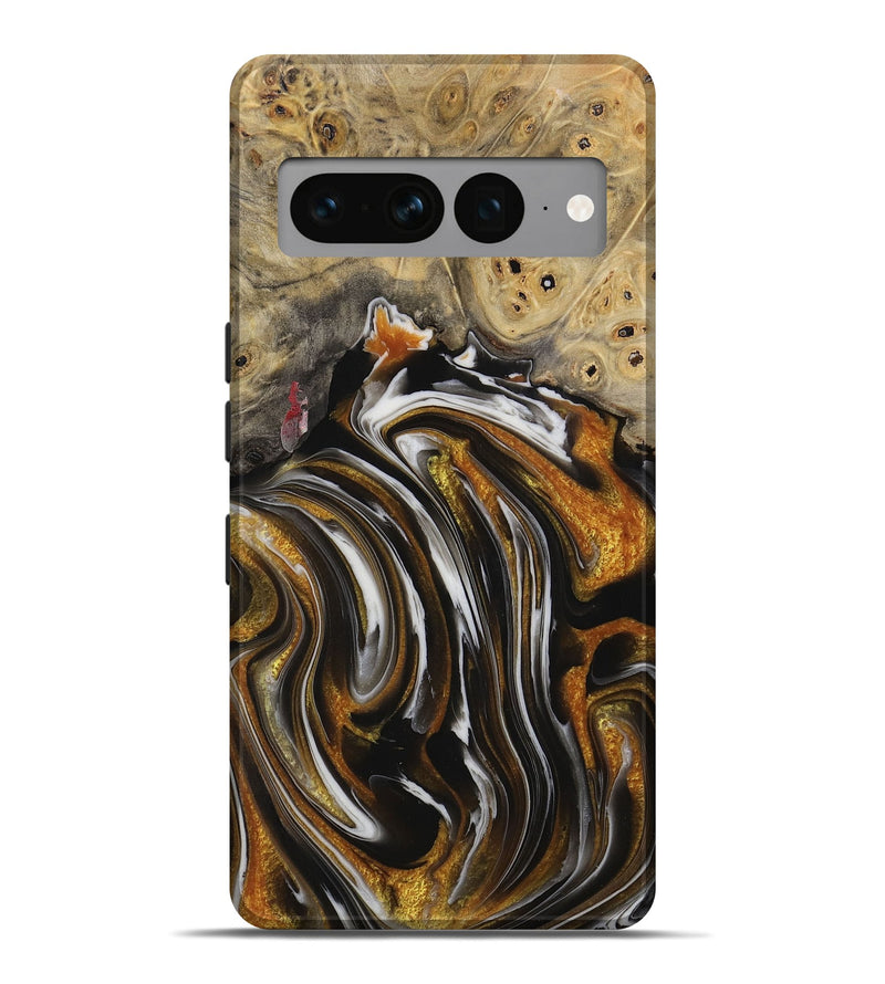 Pixel 7 Pro Wood Live Edge Phone Case - Cami (Black & White, 731757)