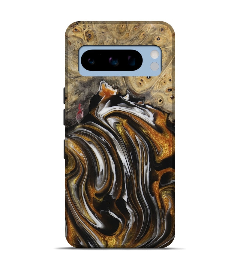 Pixel 8 Pro Wood Live Edge Phone Case - Cami (Black & White, 731757)